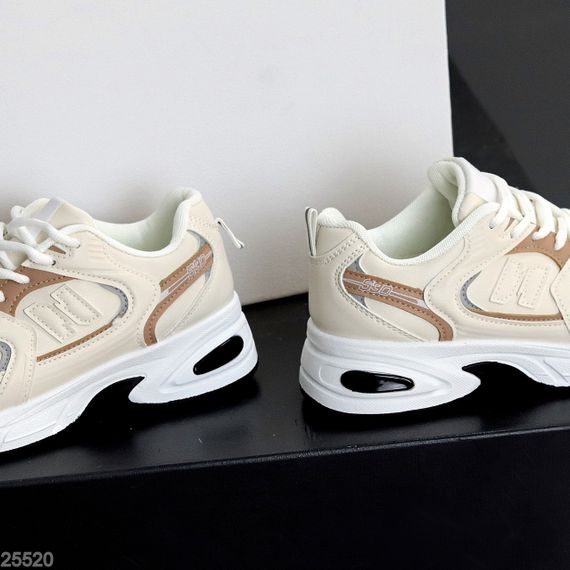 Повседневные модельные бежевые зимние кроссовки доступная цена | Зображення 8