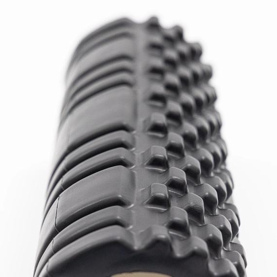 Ролик масажний для йоги, фітнесу (спини та ніг) OSPORT (30*9 см) Чорний