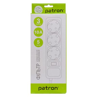 Сетевой фильтр питания Patron EXT-PN-SP-1035-GR, 5m Gray (EXT-PN-SP-1035-GR) | Зображення 2