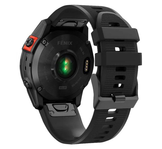 Силіконовий ремінець Primo для годинника Garmin Fenix 7 / Fenix 7 Pro / Fenix 8 47mm / Fenix E - Black | Зображення 4