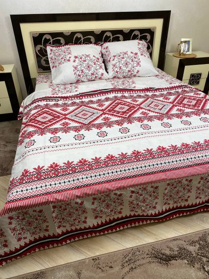 Комплект постельного белья Soft полуторный 150х215 см Вышиванка | Зображення 1