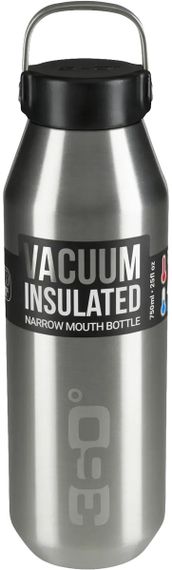 Термобутылка 360° Degrees Narrow Mouth Bottle 0.75l Silver | Зображення 1