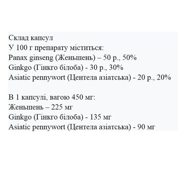 Тонізуючий засіб Duangpron Samunprai Женьшень, Гінкго білоба, Центелла 100 Caps | Зображення 1