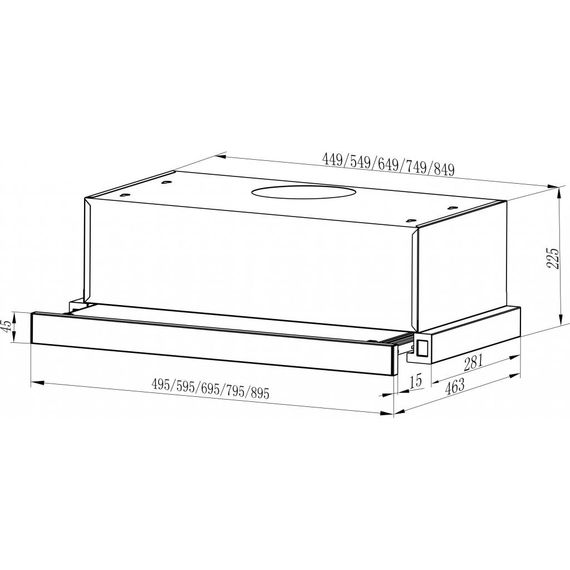 Витяжка кухонна Interline SLIM WH A/60/2/T | Зображення 1