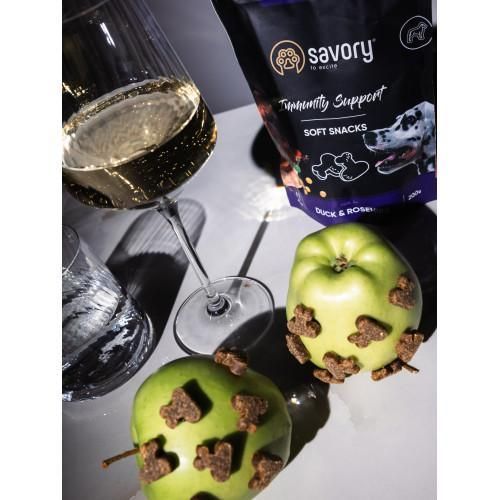Мягкие лакомства Savory для укрепления иммунитета собак, утка и шиповник, 200 г | Зображення 4