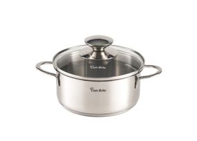 Каструля Con Brio CB-1102, 1 л, 14 см, з нержавіючої сталі з кришкою, для всіх типів плит
