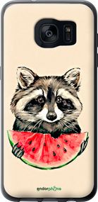 Чохол на Samsung Galaxy S7 Edge G935F Єнотик з кавуном "4605u-257-2448"