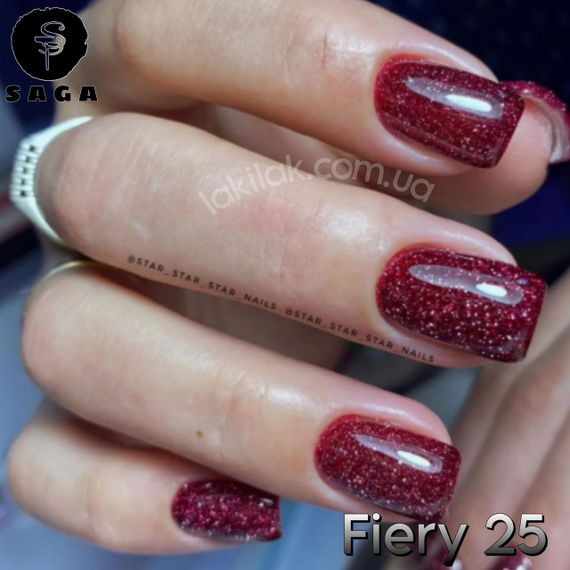 Світловідбиваючий гель-лак SAGA 25 Fiery 9мл | Зображення 4