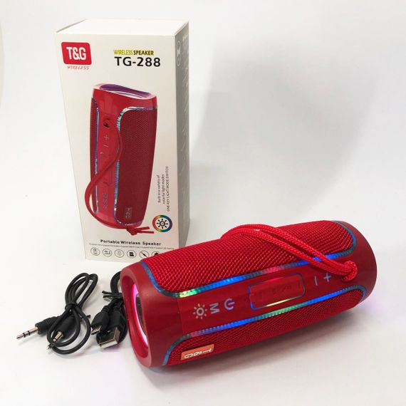 Портативна Bluetooth колонка з підсвічуванням LED TG288. YE-818 Колір: червоний | Зображення 9