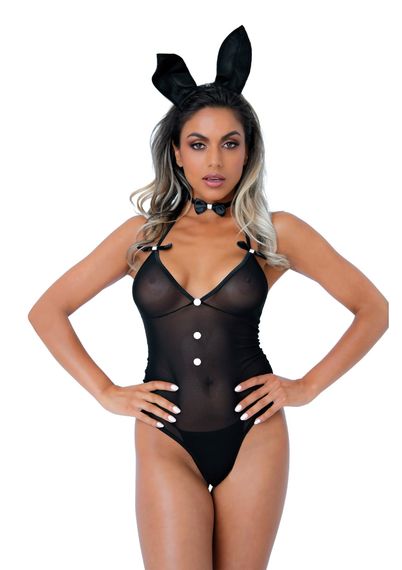 Костюм кролика Daring Intimates Classic Bunny, 3 предмети, чорний, S/M | Зображення 1