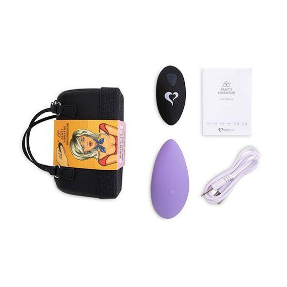 Вибратор в трусики FeelzToys Panty Vibrator Purple с пультом ДУ, 6 режимов работы, сумочка-чехол | Зображення 5