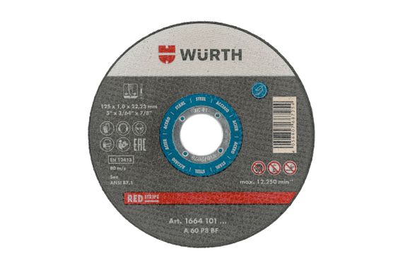 Диск відрізний для сталі, Ø125 mm x 1.0 mm