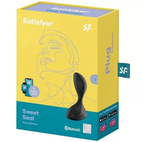 Анальна смарт пробка Satisfyer Sweet Seal із вібрацією чорна Sex Aura | Зображення 3