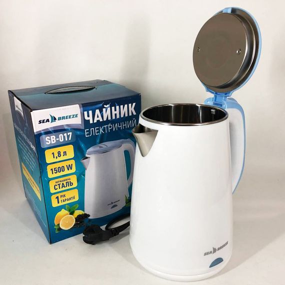 Электрический чайник с индикацией включения SeaBreeze SB-017, 1.8 Л 1500 Вт, Электрочайник отличный RF-69 | Зображення 4