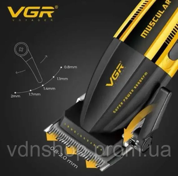 Акумуляторна машинка для стрижки VGR V-285 з насадками | Зображення 3