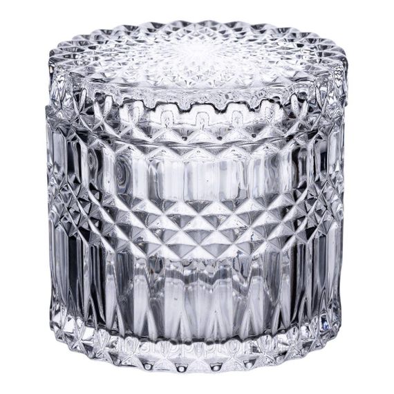 Цукерниця з кришкою я кругла скляна HP-4-100