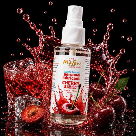 2в1 лубрикант та масажний гель - MyLove Aroma Series Intim&Massage Cherry, 50 мл Sex Aura | Зображення 1