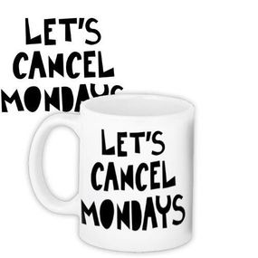 Чашка з принтом Let's cancel monday 330 мл (KR_18J038)