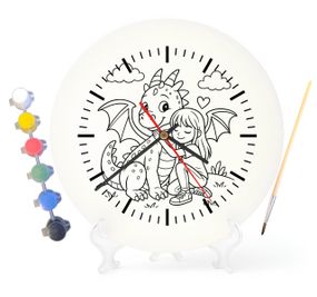 Дитячий набір для творчості годинник розмальовка Дракон 30 см (Г0042)