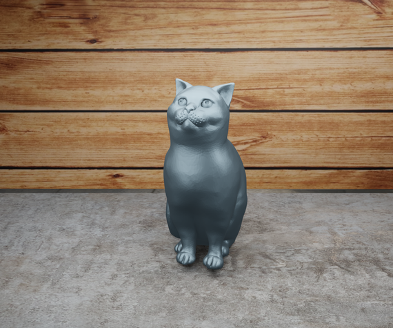 Статуетка кота Сірий металік, 150 | Зображення 1
