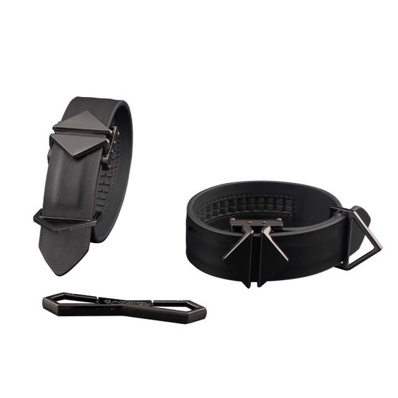 Фіксатори для рук та ніг LOCKINK Wristcuffs/Anklecuffs, чорні, натуральна шкіра | Зображення 1