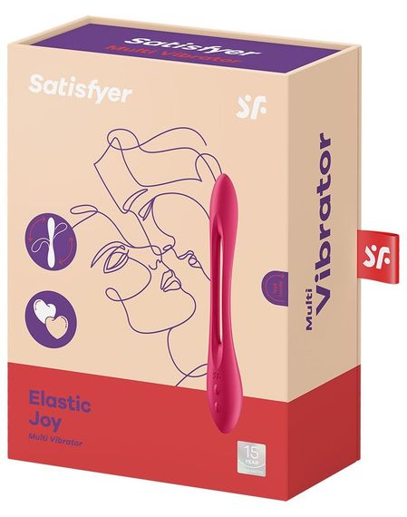 Універсальний гнучкий вібратор для пар Satisfyer Elastic Joy Red | Зображення 5