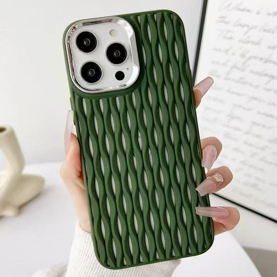 Чохол TPU Ribbio для Apple iPhone 16 Pro (6.3") Black Green | Зображення 1