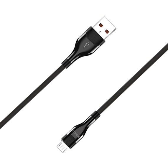 USB кабель Kaku KSC-223 USB - Micro USB 1.2m с подсветкой - Black | Зображення 1