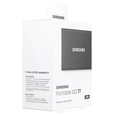 Накопитель SSD USB 3.2 2TB T7 Samsung (MU-PC2T0T/WW) | Зображення 3