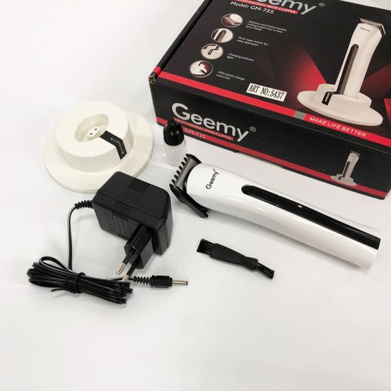 Бездротова машинка для стрижки волосся GEMEI GM-725, Професійна бритва-машинка для стрижки волосся | Зображення 8