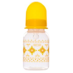 Бутылочка для кормления с силиконовой соской 1400_жовтий 125 мл