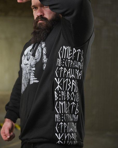 Теплая худи ghetto viking  НП4856 | Зображення 7