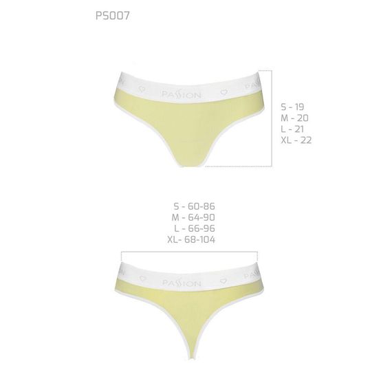 Спортивні трусики-стрінги Passion PS007 PANTIES yellow, size XL | Зображення 4