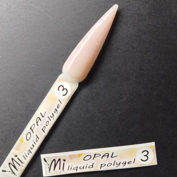 Наклейка на типсу (палитру) для жидкого полигеля Mi Opal №03 (9 x 55 мм)