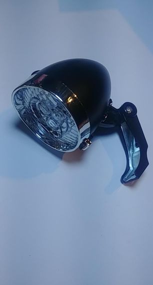 Ліхтар передній (в зібраному) велосипедний (3 діоди, чорний) (mod:Five red leds) DS
