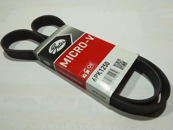 Ремінь генератора струмковий OPEL 1.7 CDTI, GATES (6PK1250) (1340600) | Зображення 3