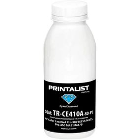 Тонер HP CLJ Pro 300 M351/M375, Pro 400 M451/M475, 80г Cyan Printalist (TR-CE410A-80-PL)