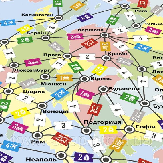 Настольная игра Путешествие по Европе Arial 910275 на укр. языке | Зображення 2