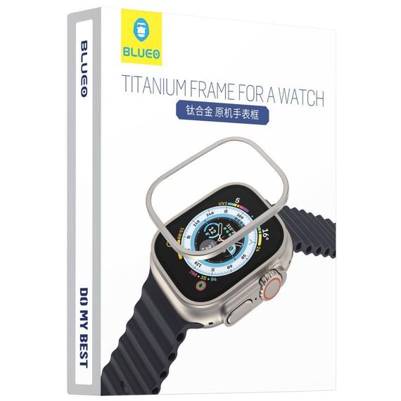 Защитная рамка BlueO Titanium Frame для Apple Watch Ultra 1/2/3 49mm Natural Titanium | Зображення 2
