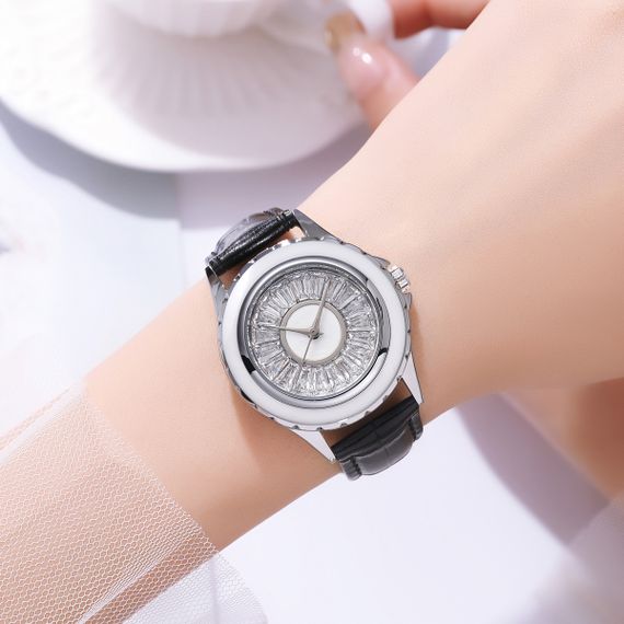 Класичний жіночий годинник Skmei 2172SIBK Silver-Black | Зображення 2