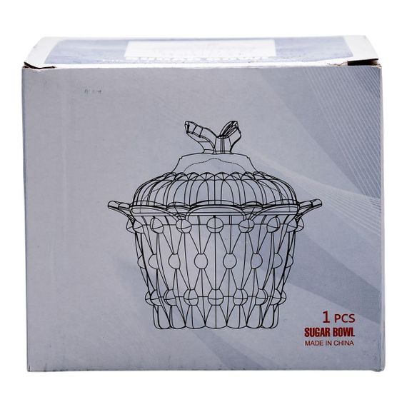 Цукерниця скляна Ø9 см цукерниця кругла з кришкою прозора HP-4-114 | Зображення 3