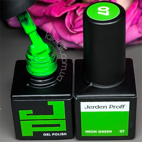 Гель-лак Jerden Proff №07 (яскраво-зелений) 5 мл