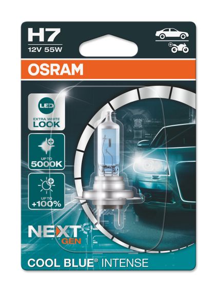 Галогеновая лампа OSRAM H7 64210CBN-01B Cool Blue Intense Next Gen +100% 12V 55W PX26d (1 шт)