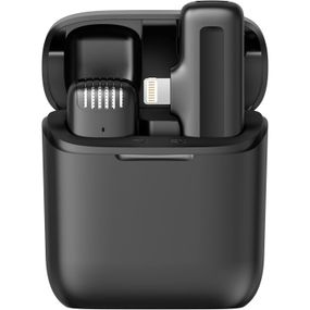 Бездротовий петличний Lightning мікрофон Savetek P31, петличка для iPhone / iPad з зарядним кейсом, до 20м