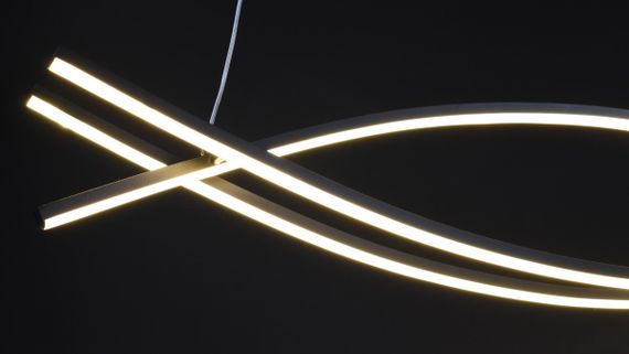 Люстра світлодіодна підвісна LED світильник для квартири на стелю лед 27493 Чорний 25-100х12х120 см. | Зображення 6