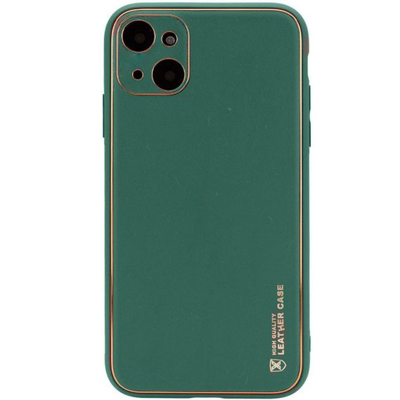Шкіряний чохол Xshield для Apple iPhone 14 Plus (6.7") Зелений / Army green