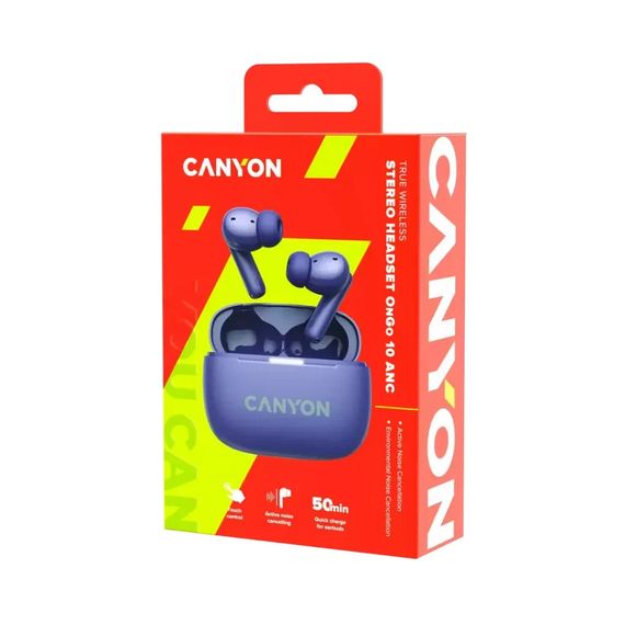 Навушники Canyon TWS-10 OnGo ANC ENC Purple (CNS-TWS10PL) | Зображення 7