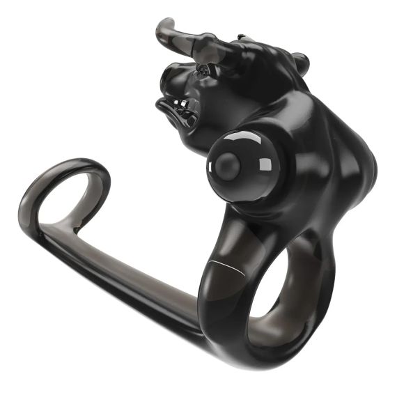 Ерекційне віброкільце Pretty Love Bull Warior з кліторальною стимуляцією, чорне sexstyle | Зображення 2