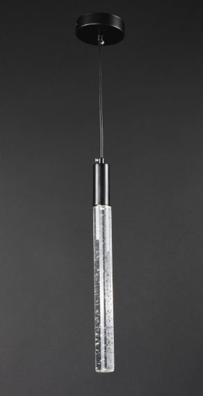 Люстра світлодіодна підвісна LED світильник для квартири на стелю лед 27644 Чорний 45-180х10х10 см.