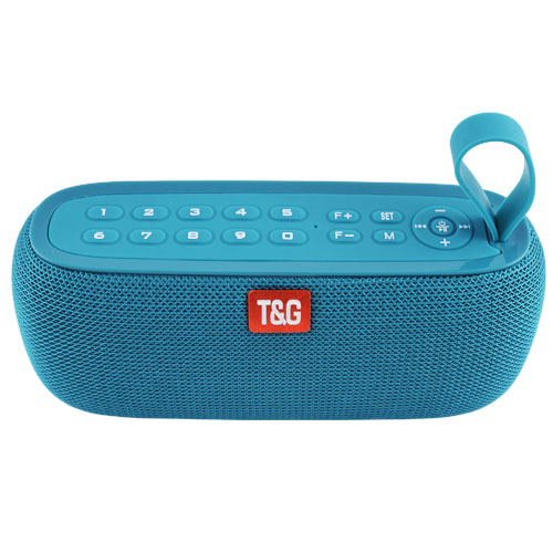 Портативная колонка TG177, Bluetooth, радио, Power Bank, часы, speakerphone, аквамарин | Зображення 1